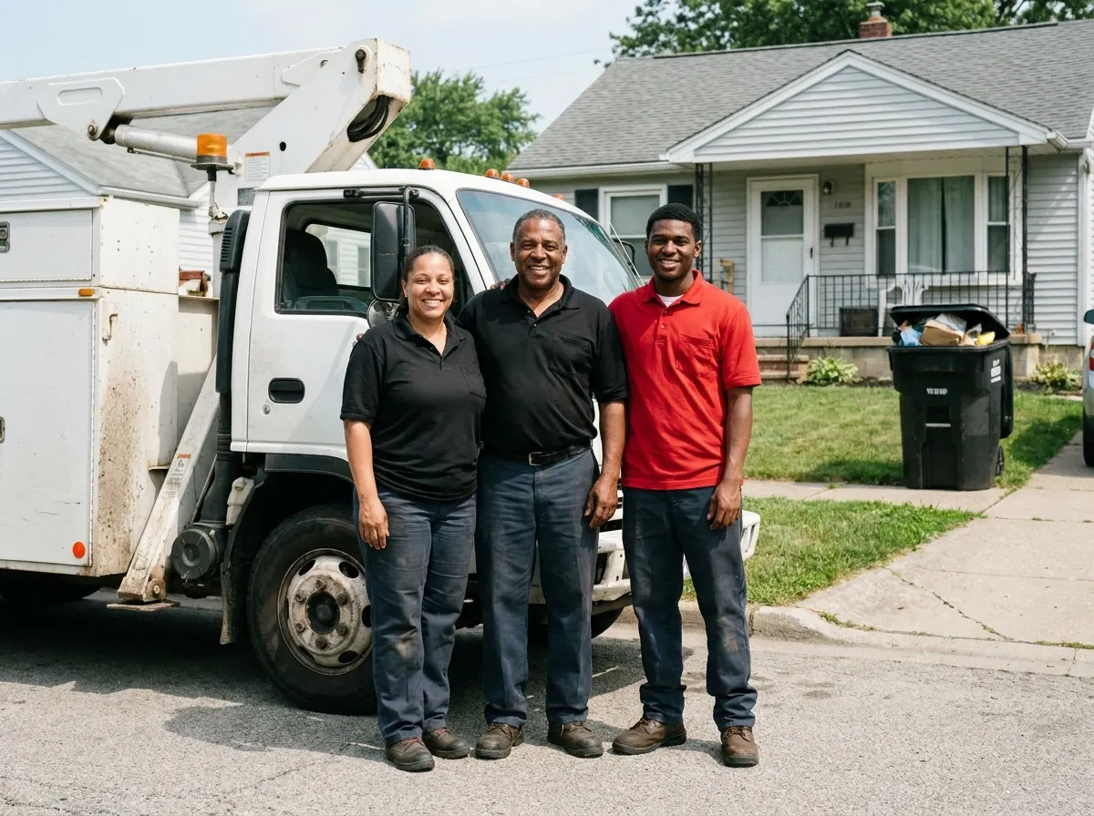 BinRush Dumpster Rental garbage collection service team in Cleveland, OH